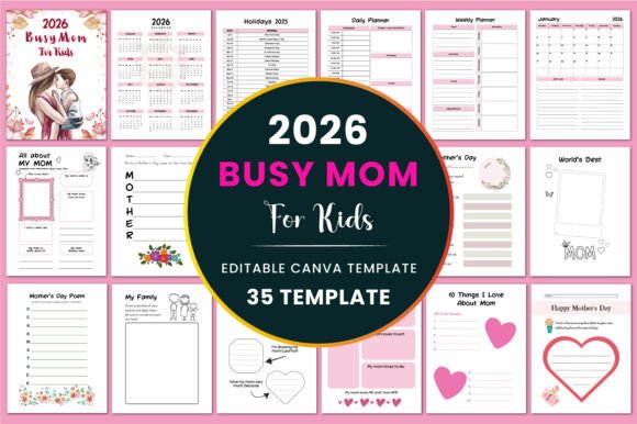 2026 Busy Mom for Kids KDP Interiors