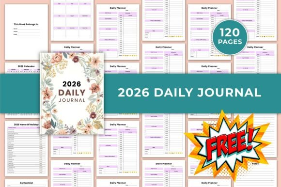 2026 Daily Journal Canva KDP Interiors