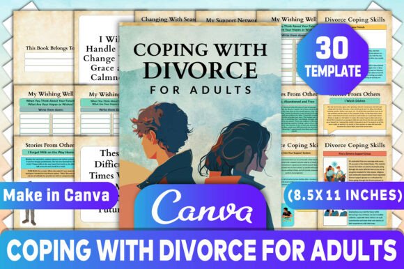 Coping with Divorce for Adults Canva KDP: A Thoughtful, Customizable Tool for Modern Emotional Wellness