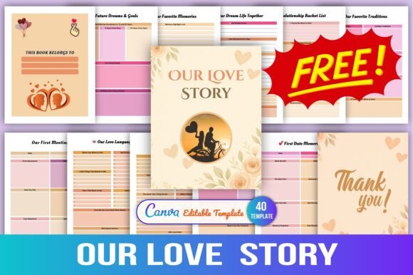 💕 Our Love Story Canva Kdp Interiors